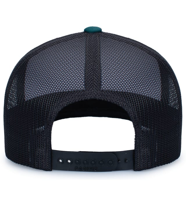 PACIFIC HEADWEAR CONTRAST STITCH TRUCKER SNAPBACK (DARK TEAL)