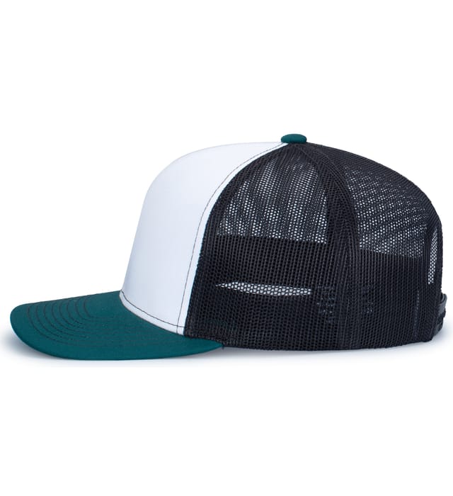 PACIFIC HEADWEAR CONTRAST STITCH TRUCKER SNAPBACK (DARK TEAL)
