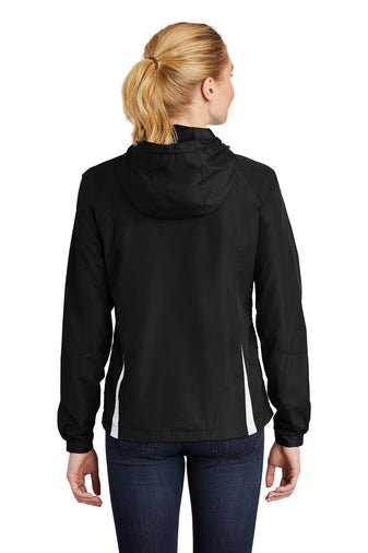 Sport-Tek Ladies Colorblock Hooded Raglan Jacket