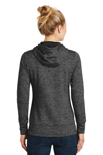 Sport-Tek Ladies PosiCharge Electric Heather Fleece Hooded Pullover