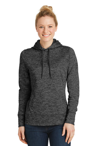 Sport-Tek Ladies PosiCharge Electric Heather Fleece Hooded Pullover