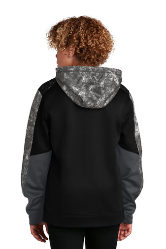 Sport-Tek Youth Sport-Wick Mineral Freeze Fleece Colorblock Hooded Pullover