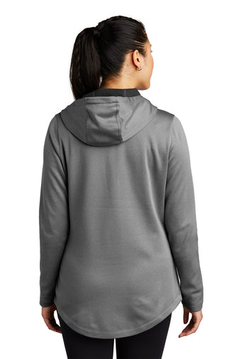Sport-Tek Ladies PosiCharge Sport-Wick Heather Fleece Hooded Pullover