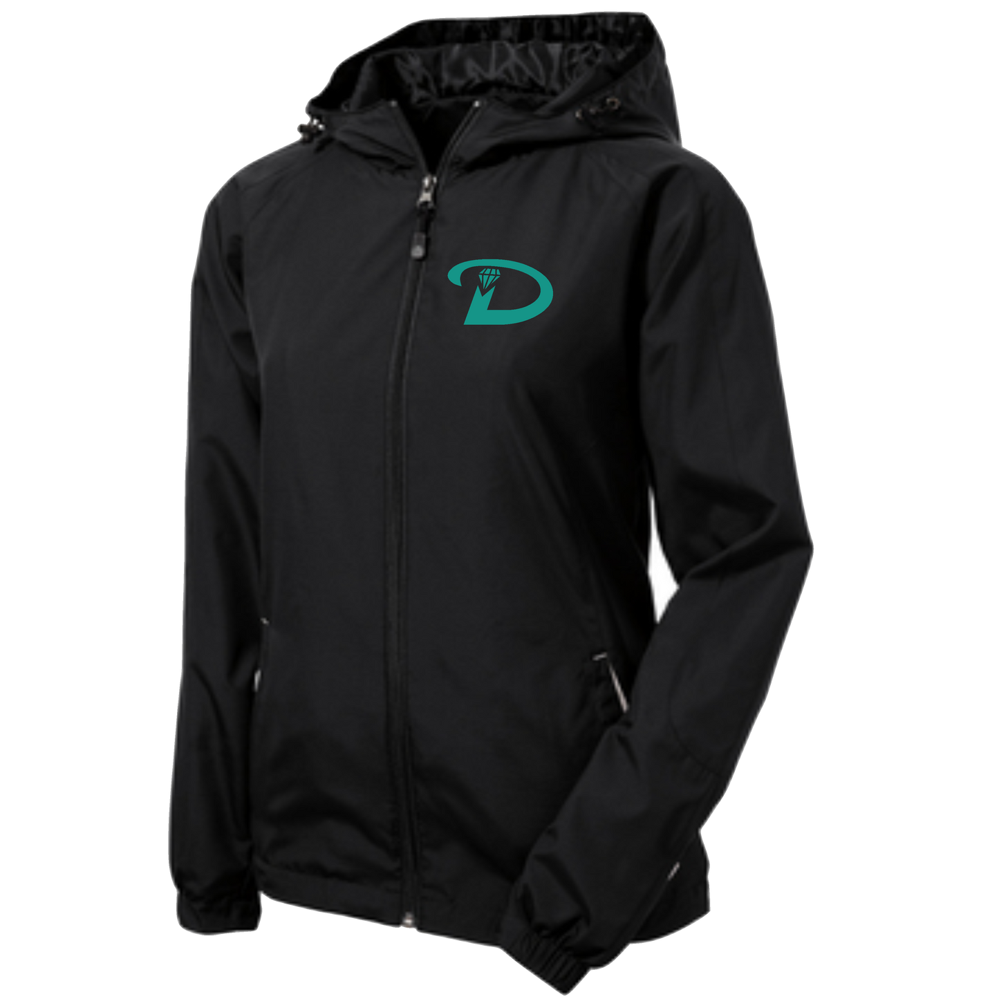 Sport-Tek Ladies Colorblock Hooded Raglan Jacket