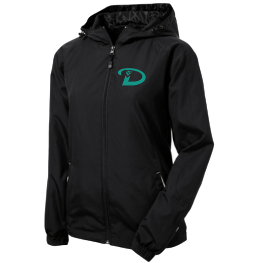 Sport-Tek Ladies Colorblock Hooded Raglan Jacket
