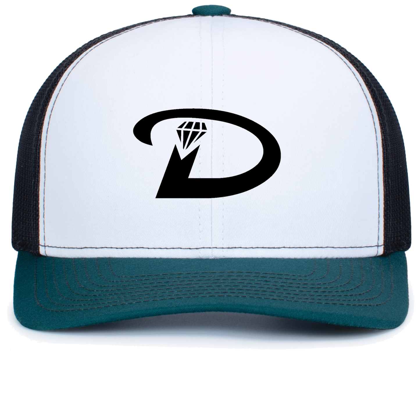PACIFIC HEADWEAR CONTRAST STITCH TRUCKER SNAPBACK (DARK TEAL)
