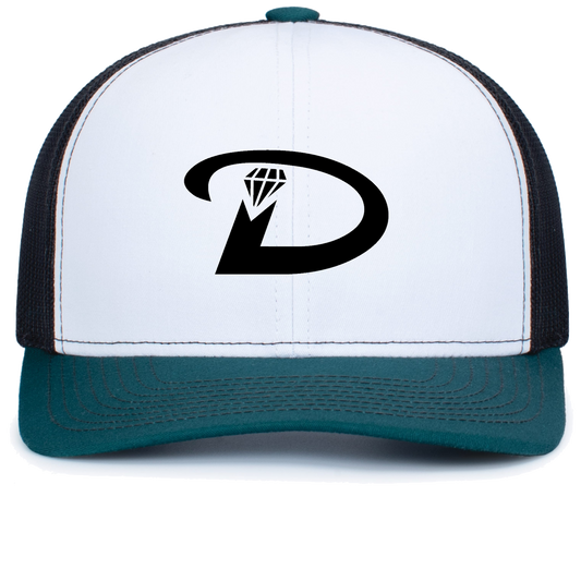 PACIFIC HEADWEAR CONTRAST STITCH TRUCKER SNAPBACK (DARK TEAL)