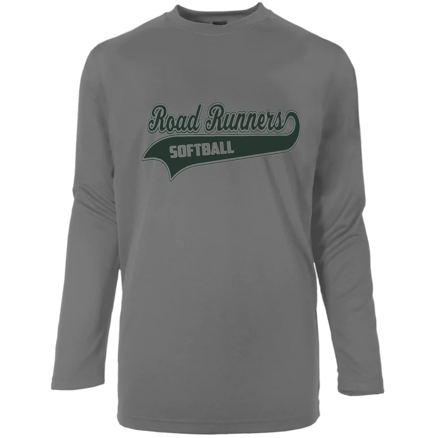 Basic Training Men's Polyester L/S Crew Neck Tee (Set-In Sleeves)