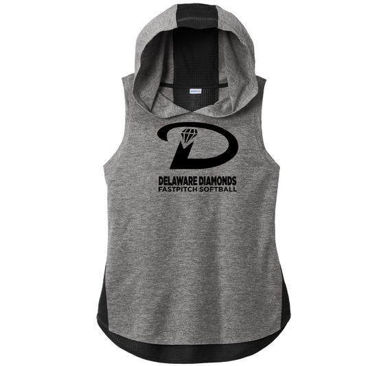 Sport-Tek Ladies PosiCharge Tri-Blend Wicking Draft Hoodie Tank