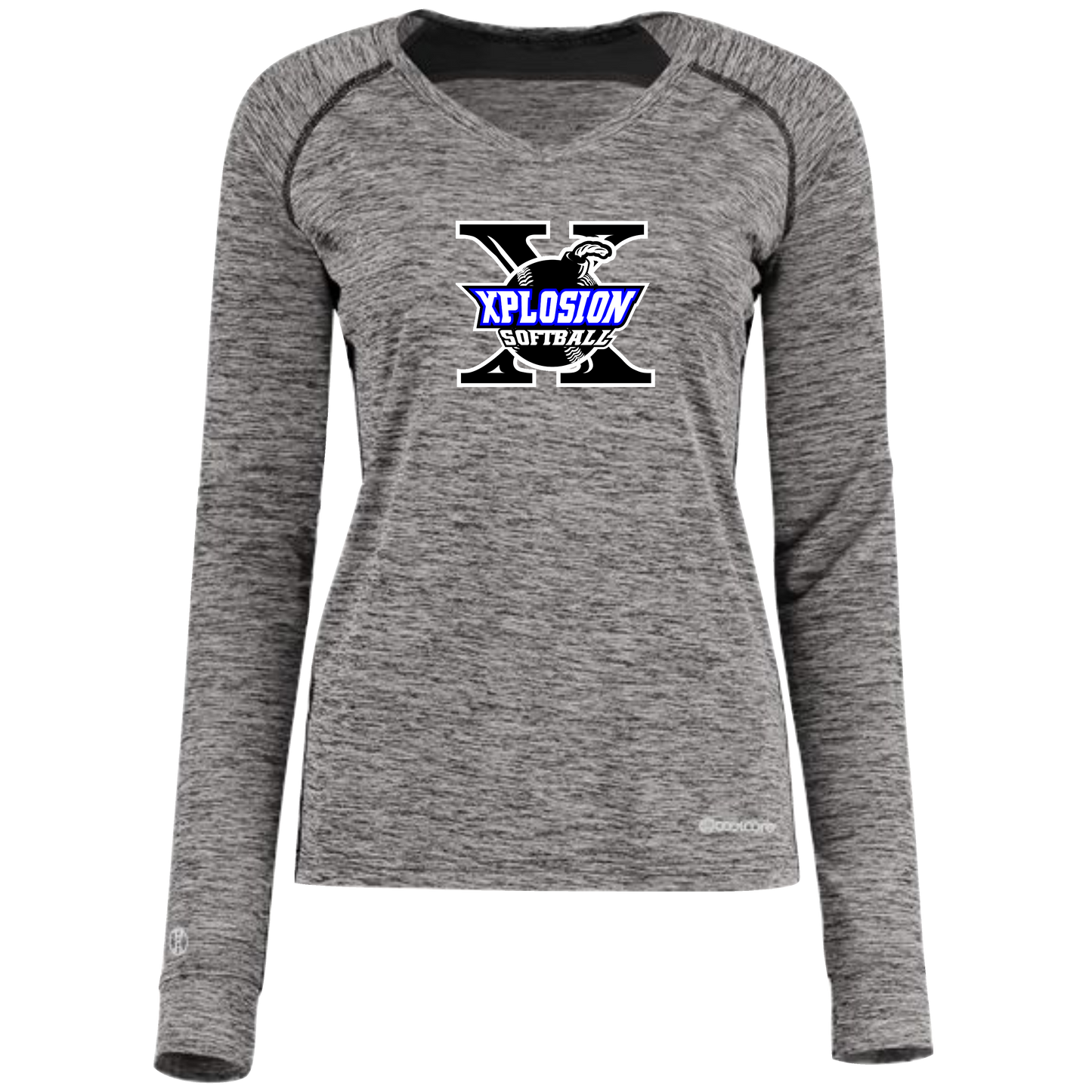 Holloway Women's Electrify CoolCore Long Sleeve V-Neck T-Shirt