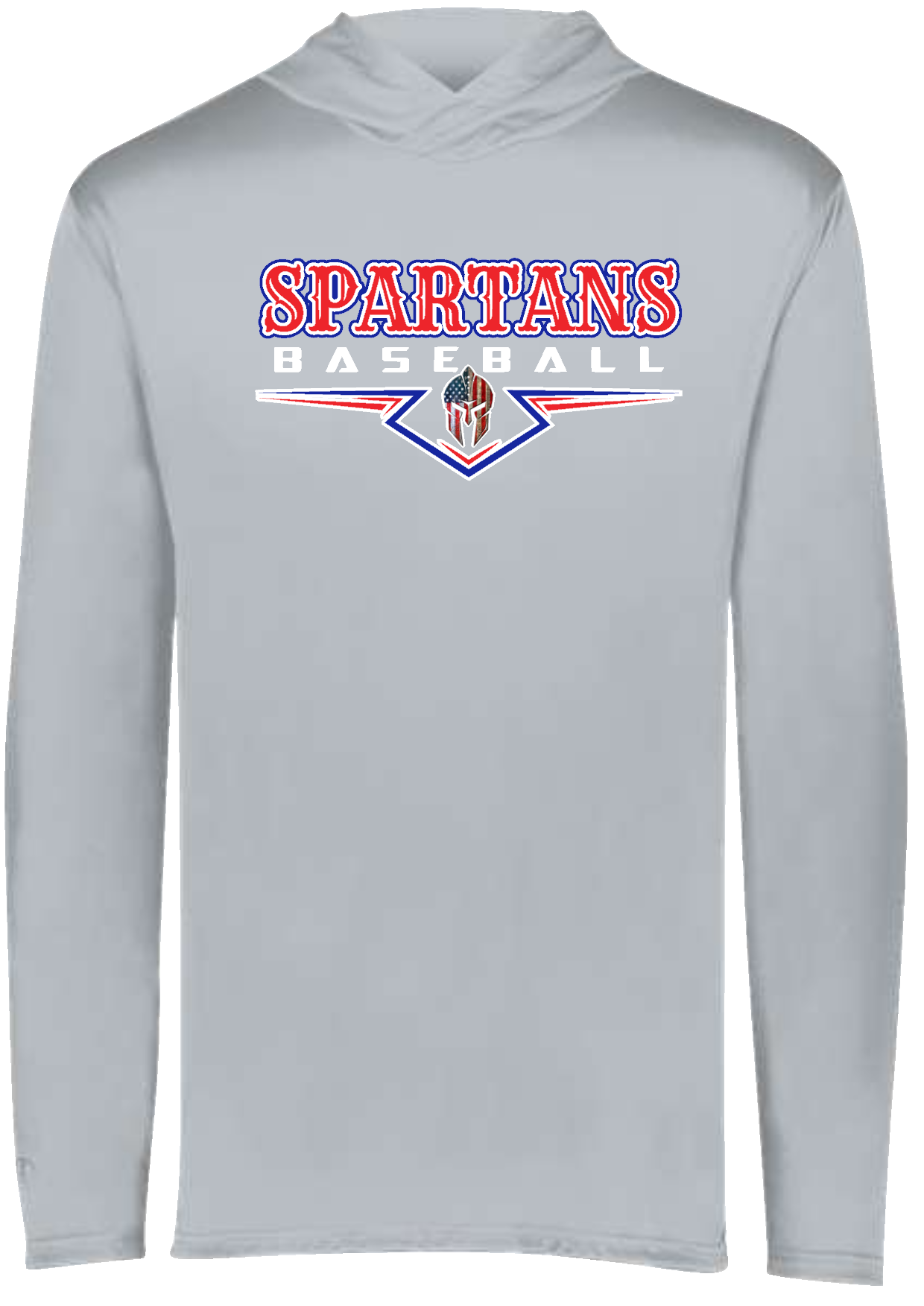 Holloway - Youth Polyester Momentum Hooded Long Sleeve T-Shirt