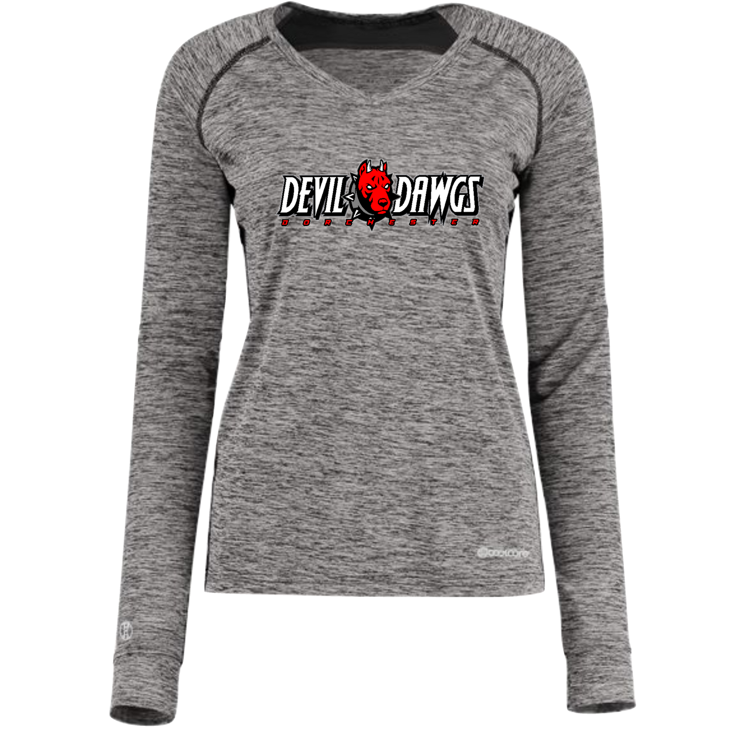 Holloway Women's Electrify CoolCore Long Sleeve V-Neck T-Shirt