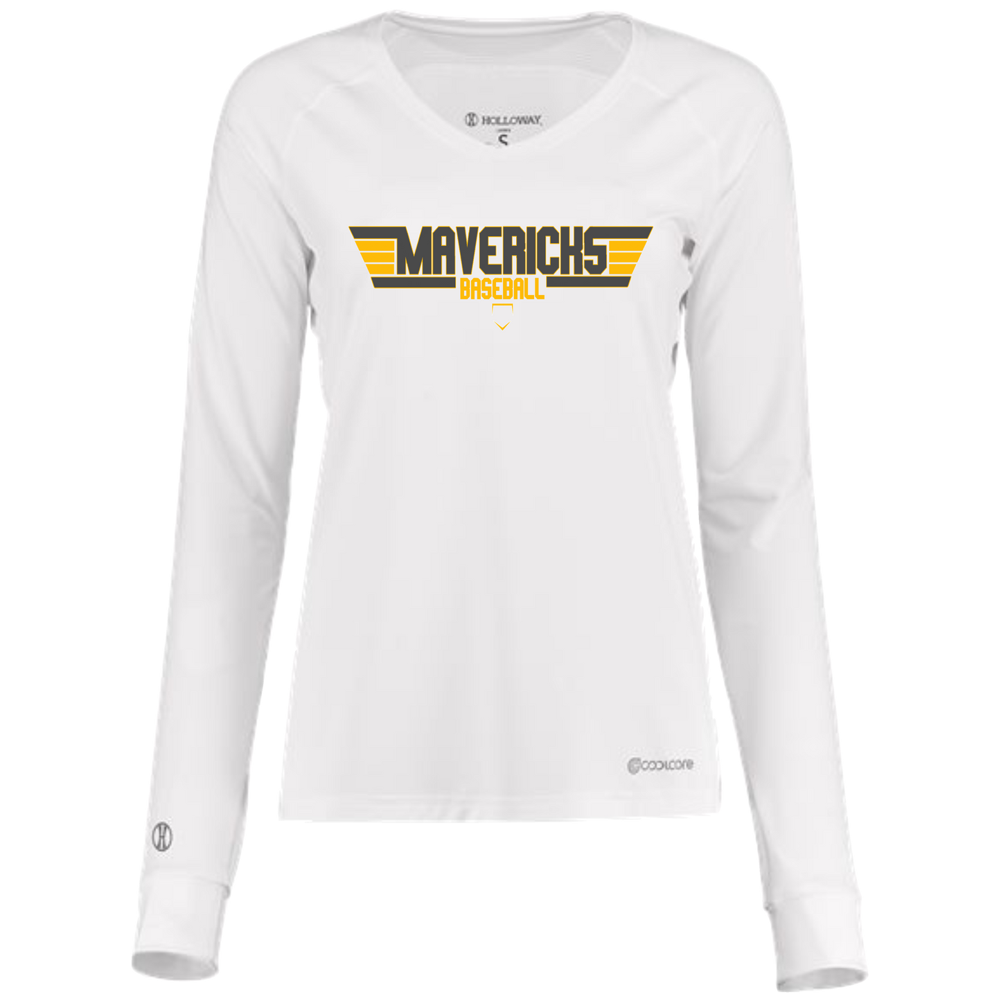 Holloway Women's Electrify CoolCore Long Sleeve V-Neck T-Shirt