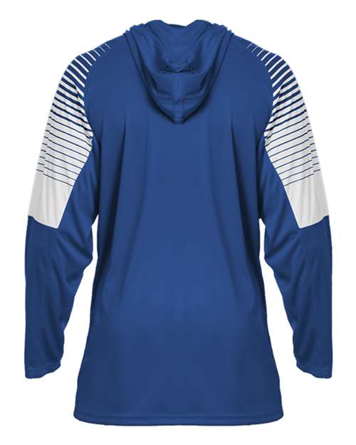 Adult Badger - Lineup Hooded Long Sleeve T-Shirt (Lightweight)