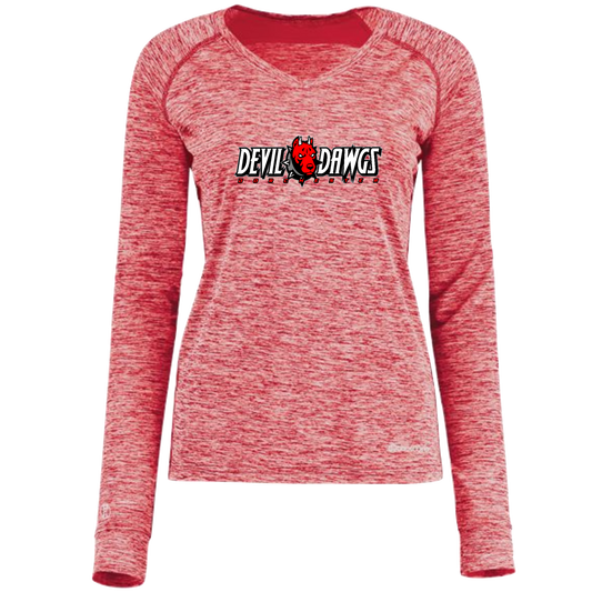Holloway Women's Electrify CoolCore Long Sleeve V-Neck T-Shirt