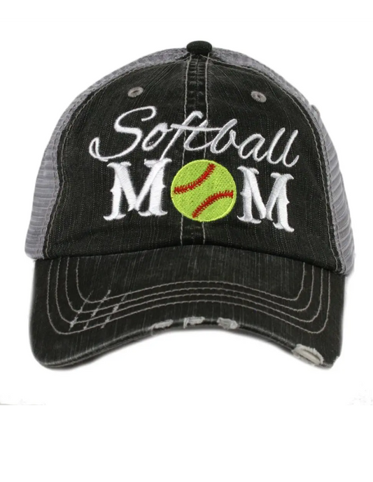 Softball Mom Trucker Style Cap